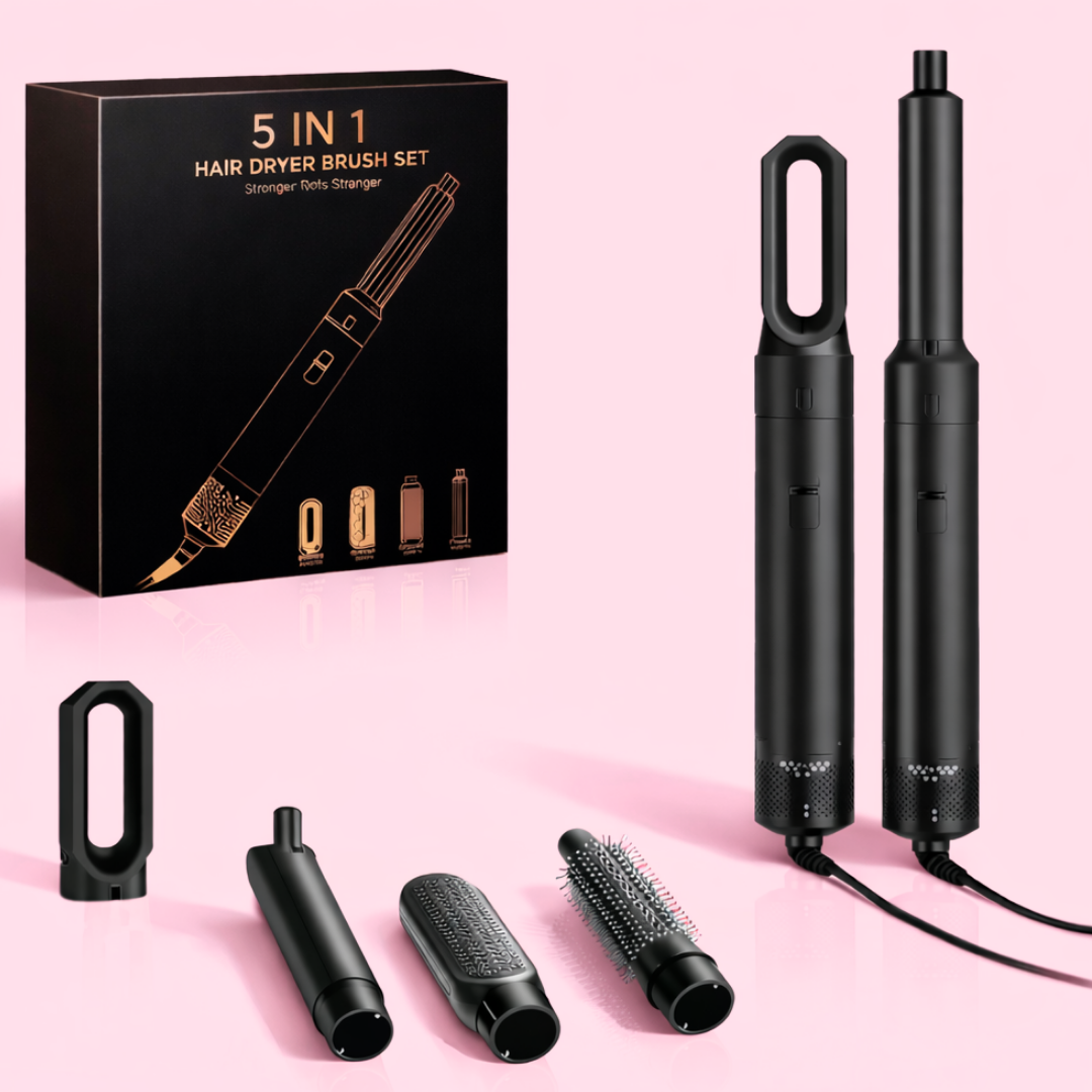 5-in-1 Professional Hot Air Styler – Fast Drying & Effortless Styling